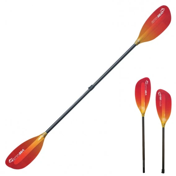 ExtaSea Pro-XL Carbon Vario Doppelpaddel | 220-240cm | 2-teilig | Red-yellow 1 ExtaSea Pro-XL Carbon Vario Doppelpaddel | 220-240cm | 2-teilig | Red-yellow