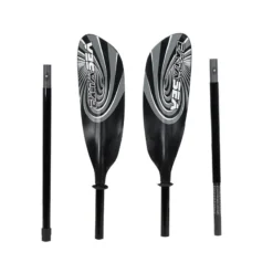 ExtaSea Super-Touring Fiberglas Vario Doppelpaddel 4-teilig Black