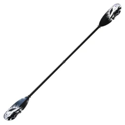 ExtaSea Tour Vario Fiberglas Doppelpaddel | 210-240cm | 4-teilig | Schwarz-weiß