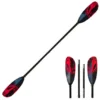 ExtaSea Tour Vario Fiberglas Doppelpaddel | 220-240cm | 4-teilig | Schwarz-rot