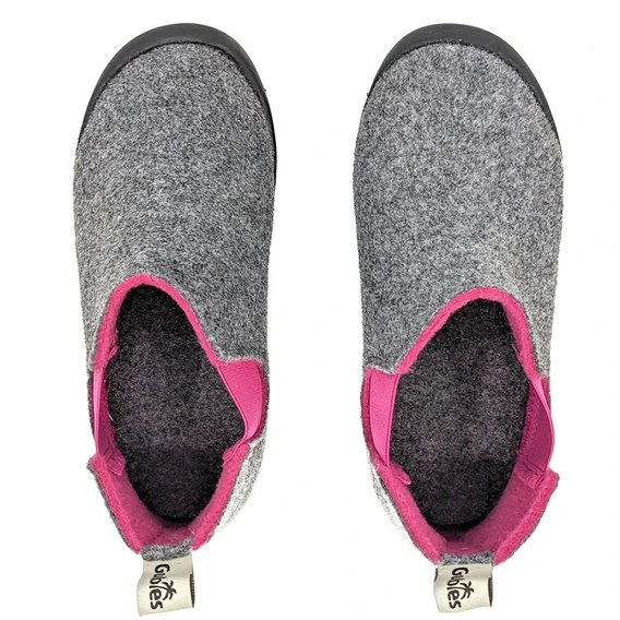 Gumbies Brumby Damen Hausschuhe Hüttenschuhe Grey-pink 2 Gumbies Brumby Damen Hausschuhe Hüttenschuhe Grey-pink – Bild 2