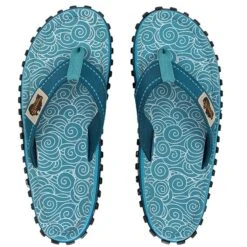 Gumbies Original Zehentrenner Badelatschen Turquoise Swirls