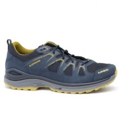 Lowa Innox Evo GTX Low Herren Trekkingschuh Multifunktionsschuh Stahlblau-senf
