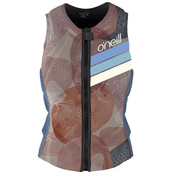 ONeill Slasher Comp Vest Damen Neopren Prallschutzweste Desert Bloom-drift Blue 1 ONeill Slasher Comp Vest Damen Neopren Prallschutzweste Desert Bloom-drift Blue