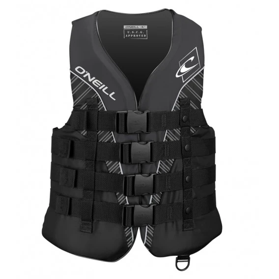ONeill Superlite 50N CE Vest Herren Nylon Schwimmweste Black-Smoke White 1 ONeill Superlite 50N CE Vest Herren Nylon Schwimmweste Black-Smoke White