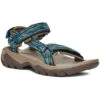 Teva Terra Fi 5 Universal Damen Trekkingsandale Mountain Blue- Green