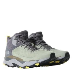 The North Face Vective Exploris Mid Futurelight Leather Herren Leder Wanderschuhe Green-grey